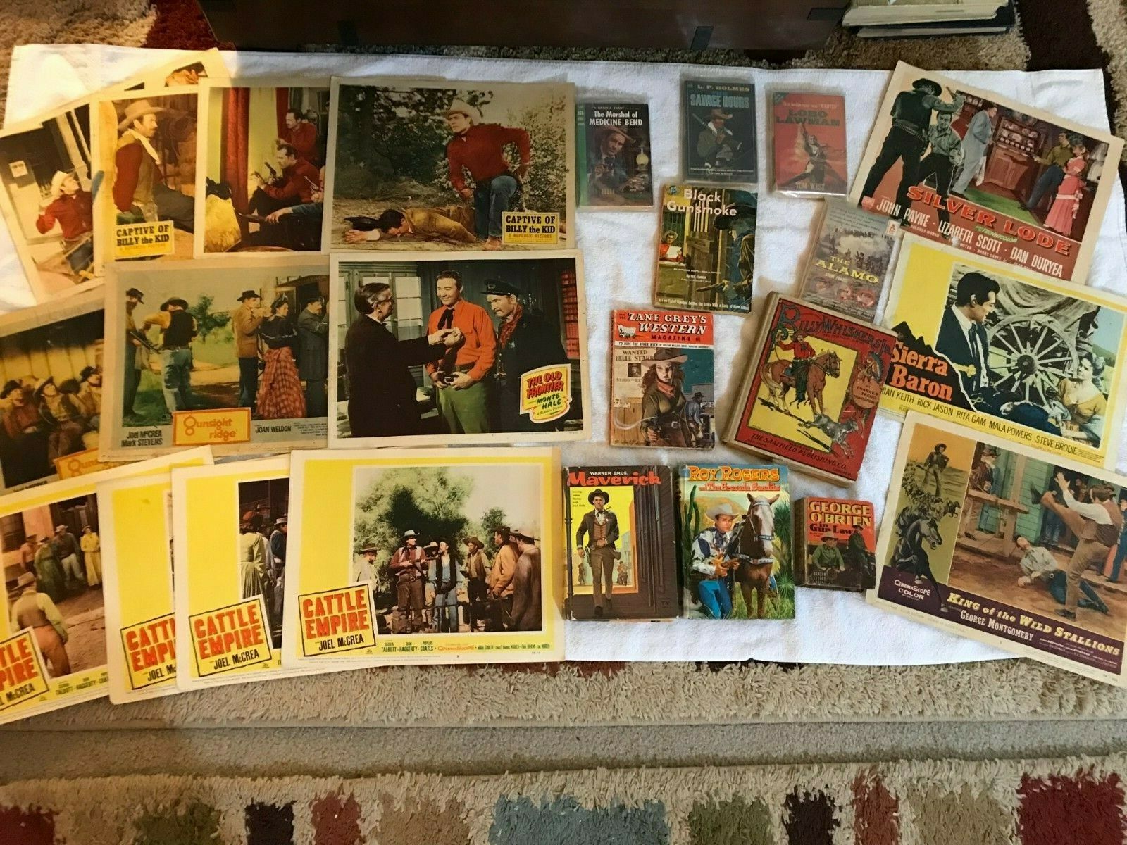 Huge Vintage Lot - Western Movie Lobby Posters & Books